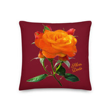 Load image into Gallery viewer, Cojín premium rosa naranja burdeos star