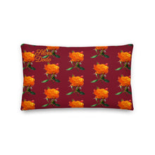 Load image into Gallery viewer, Cojín premium rosa naranja burdeos star