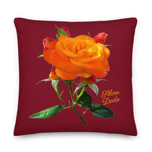 Load image into Gallery viewer, Cojín premium rosa naranja burdeos star