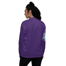 Load image into Gallery viewer, Chaqueta bomber  unisex Nydia Idara morada
