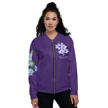 Load image into Gallery viewer, Chaqueta bomber  unisex Nydia Idara morada