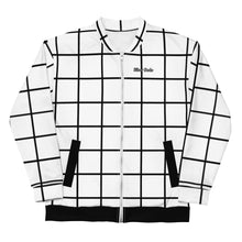 Load image into Gallery viewer, Chaqueta bomber unisex cuadros blanco-negro Perfecto