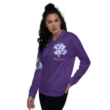 Load image into Gallery viewer, Chaqueta bomber  unisex Nydia Idara morada