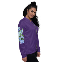 Load image into Gallery viewer, Chaqueta bomber  unisex Nydia Idara morada