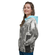 Load image into Gallery viewer, Sudadera unisex  Kaia con capucha azul
