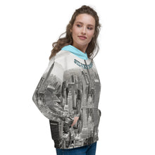 Load image into Gallery viewer, Sudadera unisex  Kaia con capucha azul
