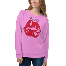 Load image into Gallery viewer, Sudadera unisex Amarilis Labios rosa chicle