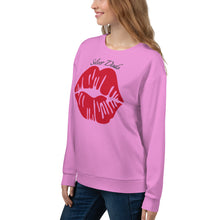 Load image into Gallery viewer, Sudadera unisex Amarilis Labios rosa chicle