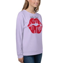 Load image into Gallery viewer, Sudadera unisex Amarilis Labios morado claro