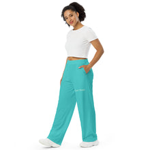 Load image into Gallery viewer, Pantalón ancho unisex turquesa