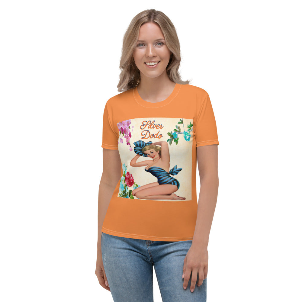 Camiseta para mujer Abril naranja