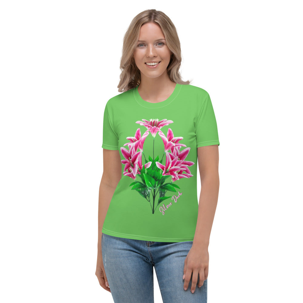 Camiseta para mujer Begoña Idara verde mantis