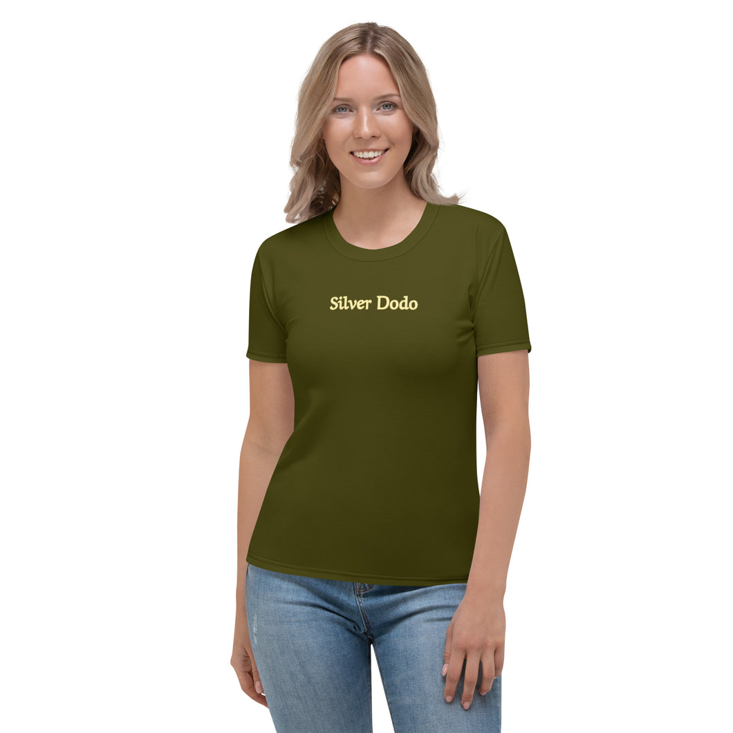 Camiseta para mujer básica verde karaka