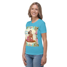 Load image into Gallery viewer, Camiseta para mujer Elsa azul capri