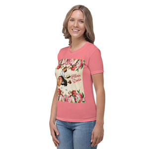 Camiseta para mujer Mara rosa froly