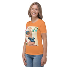 Load image into Gallery viewer, Camiseta para mujer Abril naranja