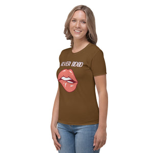 Camiseta para mujer Deva Labios marrón