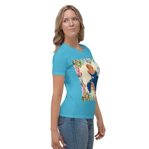 Camiseta para mujer Aina azul capri