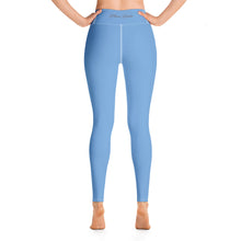 Load image into Gallery viewer, Leggings de yoga azul bebé letras grises