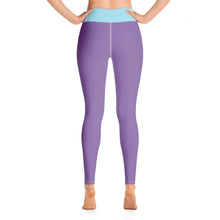 Load image into Gallery viewer, Leggings de yoga azul claro y lila