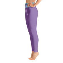 Load image into Gallery viewer, Leggings de yoga azul claro y lila