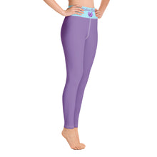 Load image into Gallery viewer, Leggings de yoga azul claro y lila
