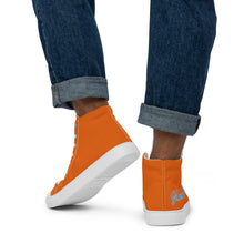 Load image into Gallery viewer, Zapatillas de lona de caña alta para hombre naranja tenné