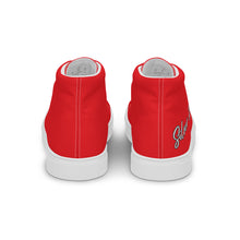 Load image into Gallery viewer, Zapatillas de lona de caña alta para hombre rojo