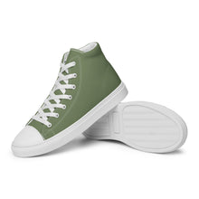 Load image into Gallery viewer, Zapatillas de lona de caña alta para hombre verde camuflaje
