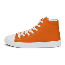 Load image into Gallery viewer, Zapatillas de lona de caña alta para hombre naranja tenné