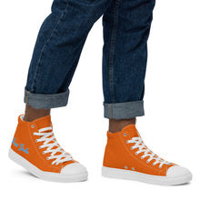 Load image into Gallery viewer, Zapatillas de lona de caña alta para hombre naranja tenné
