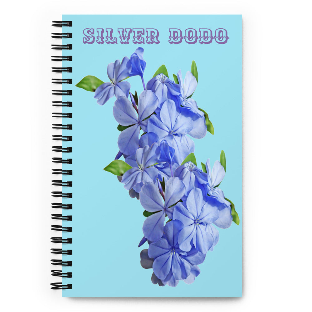Libreta de puntos flor grande lila azul