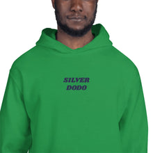 Load image into Gallery viewer, Sudadera con capucha unisex letras azul oscuro