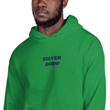 Load image into Gallery viewer, Sudadera con capucha unisex letras azul oscuro