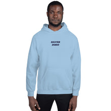 Load image into Gallery viewer, Sudadera con capucha unisex letras azul oscuro