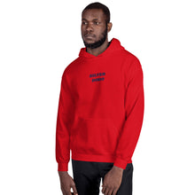 Load image into Gallery viewer, Sudadera con capucha unisex letras azul oscuro