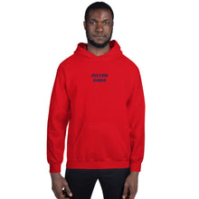 Load image into Gallery viewer, Sudadera con capucha unisex letras azul oscuro