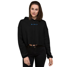 Load image into Gallery viewer, Sudadera Crop con Capucha Luba bordado  azul
