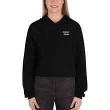 Load image into Gallery viewer, Sudadera Crop con Capucha  Luba bordado lateral blanco