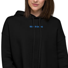 Load image into Gallery viewer, Sudadera Crop con Capucha Luba bordado azul