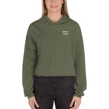Load image into Gallery viewer, Sudadera Crop con Capucha  Luba bordado lateral blanco