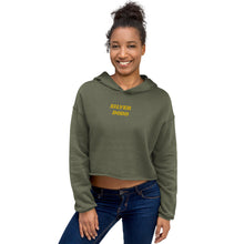 Load image into Gallery viewer, Sudadera Crop con Capucha Luba bordado amarillo