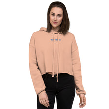 Load image into Gallery viewer, Sudadera Crop con Capucha Luba bordado  azul