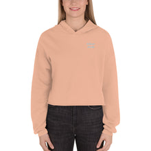 Load image into Gallery viewer, Sudadera Crop con Capucha  Luba bordado lateral blanco