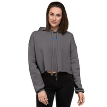 Load image into Gallery viewer, Sudadera Crop con Capucha Luba bordado azul