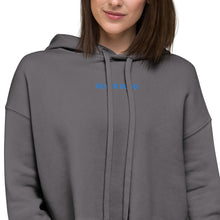 Load image into Gallery viewer, Sudadera Crop con Capucha Luba bordado azul