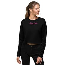 Load image into Gallery viewer, Sudadera Crop Leva bordado superior fucsia
