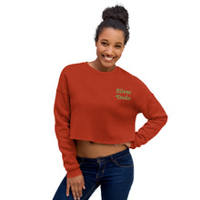 Load image into Gallery viewer, Sudadera Crop Leva bordado lateral verde