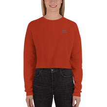 Load image into Gallery viewer, Sudadera Crop Leva bordado lateral azul