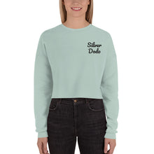 Load image into Gallery viewer, Sudadera Crop Leva bordado lateral azul marino